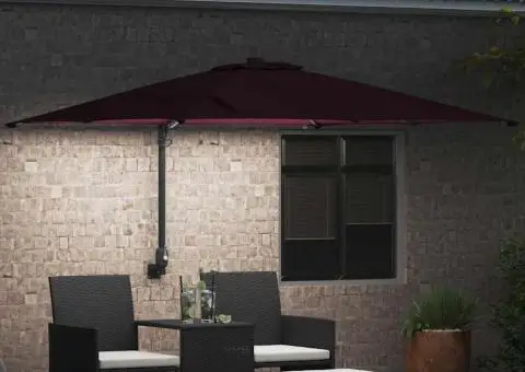 Parasol de Grădină Roșu bordo 248.5 x 247.5 x 160 cm țesătură - 3/5