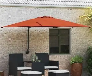 vidaXL Parasol de Grădină Terracota 248.5 x 247.5 x 160 cm țesătură
