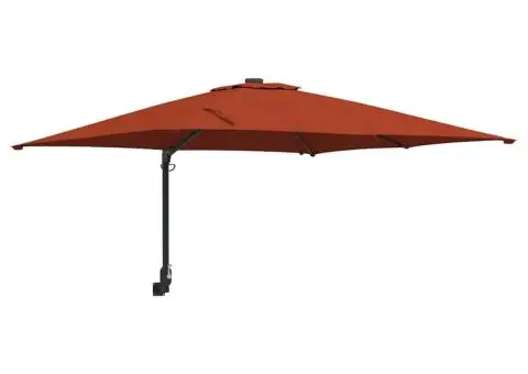 Parasol de Grădină Terracota 248.5 x 247.5 x 160 cm țesătură - 2/5