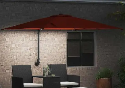 Parasol de Grădină Terracota 248.5 x 247.5 x 160 cm țesătură - 3/5