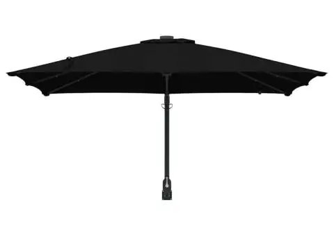 Parasol de Grădină Negru 248.5 x 247.5 x 160 cm țesătură - 4/5