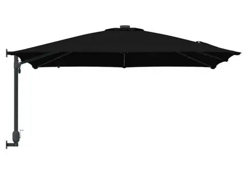 Parasol de Grădină Negru 248.5 x 247.5 x 160 cm țesătură - 5/5