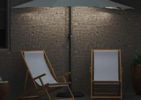 Parasol de Grădină Nisipiu 294 x 150 x 223 cm țesătură - 4/5