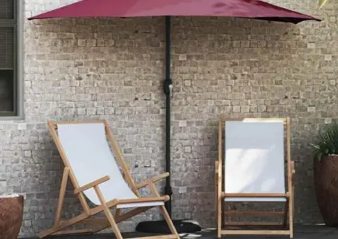 Parasol de Grădină Roșu bordo 294 x 150 x 223 cm țesătură - 1/5