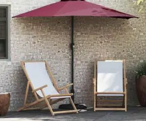 vidaXL Parasol de Grădină Roșu bordo 294 x 150 x 223 cm țesătură