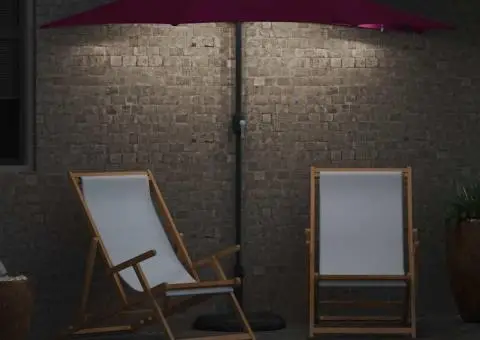 Parasol de Grădină Roșu bordo 294 x 150 x 223 cm țesătură - 4/5