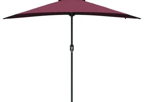 Parasol de Grădină Roșu bordo 294 x 150 x 223 cm țesătură - 5/5