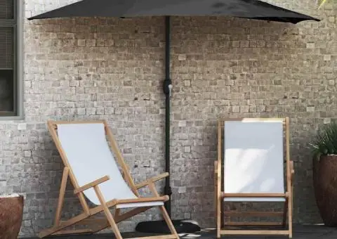 Parasol de Grădină Negru 294 x 150 x 223 cm țesătură - 1/5