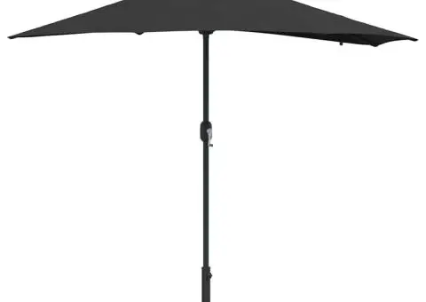 Parasol de Grădină Negru 294 x 150 x 223 cm țesătură - 3/5