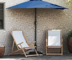 vidaXL Parasol de Grădină albastru 294 x 150 x 223 cm țesătură