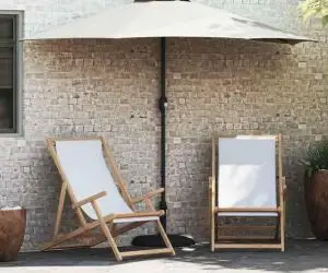 vidaXL Umbrelă de grădină pe jumătate Nisipiu mare Aluminiu