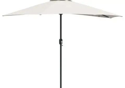 Umbrelă de grădină pe jumătate Nisipiu mare Aluminiu - 2/5