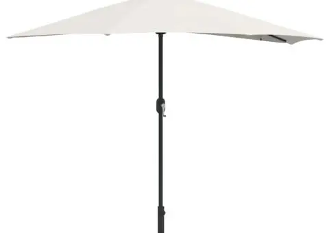 Umbrelă de grădină pe jumătate Nisipiu mare Aluminiu - 3/5