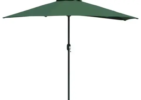 Umbrelă de grădină pe jumătate Verde Mediu - 2/5