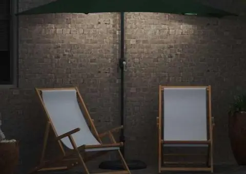 Umbrelă de grădină pe jumătate Verde Mediu - 4/5