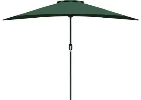 Umbrelă de grădină pe jumătate Verde Mediu - 5/5