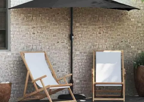 Parasol de Grădină Negru 294 x 150 x 224 cm țesătură - 1/5