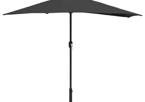 Parasol de Grădină Negru 294 x 150 x 224 cm țesătură - 3/5