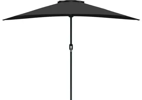 Parasol de Grădină Negru 294 x 150 x 224 cm țesătură - 5/5