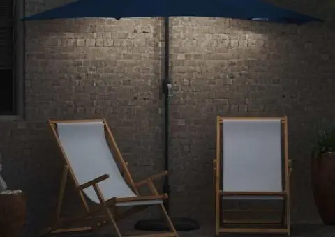 Parasol de Grădină Albastru azur 294 x 150 x 224 cm țesătură - 4/5