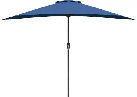 Parasol de Grădină Albastru azur 294 x 150 x 224 cm țesătură - 5/5