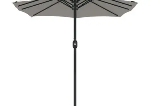 Parasol de Grădină Nisipiu 385 x 209 x 244 cm țesătură - 5/5