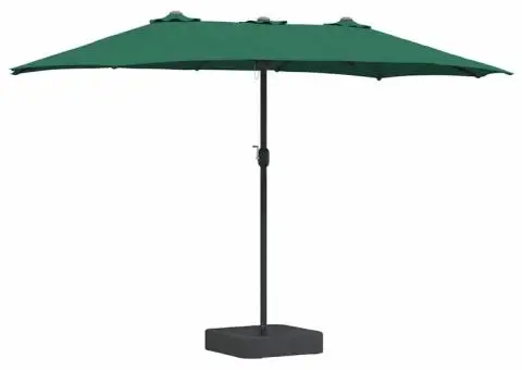 Parasol de Grădină Verde 385 x 209 x 244 cm țesătură - 2/5
