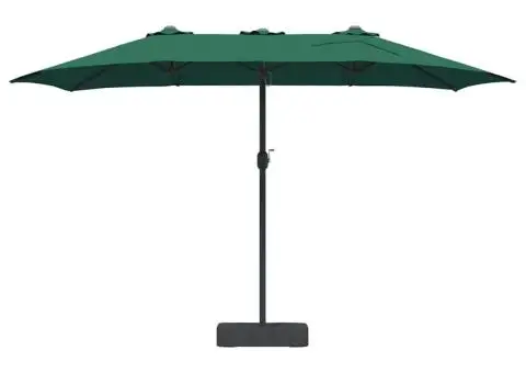 Parasol de Grădină Verde 385 x 209 x 244 cm țesătură - 4/5