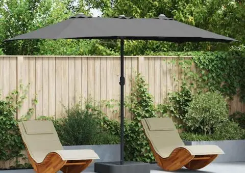 Parasol de Grădină Antracit 385 x 209 x 244 cm țesătură - 1/5