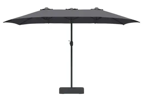 Parasol de Grădină Antracit 385 x 209 x 244 cm țesătură - 4/5