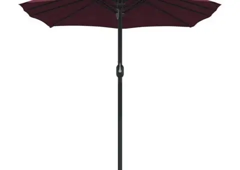 Parasol de Grădină Roșu bordo 385 x 209 x 244 cm țesătură - 5/5