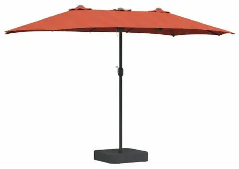 Parasol de Grădină Terracota 385 x 209 x 244 cm țesătură - 2/5