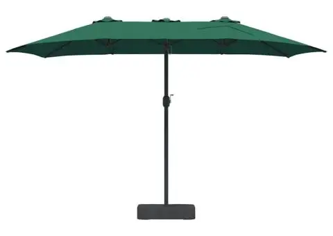 Parasol de Grădină Verde 385 x 209 x 244 cm țesătură - 4/5