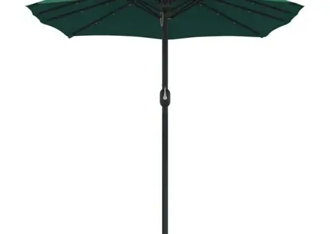 Parasol de Grădină Verde 385 x 209 x 244 cm țesătură - 5/5