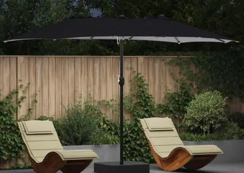 Parasol de Grădină Antracit 385 x 209 x 244 cm țesătură - 1/5