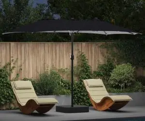 vidaXL Parasol de Grădină Antracit 385 x 209 x 244 cm țesătură