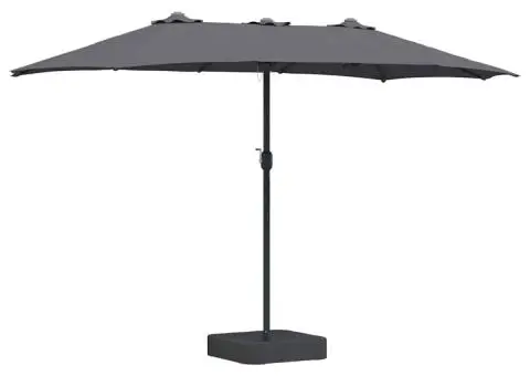 Parasol de Grădină Antracit 385 x 209 x 244 cm țesătură - 2/5