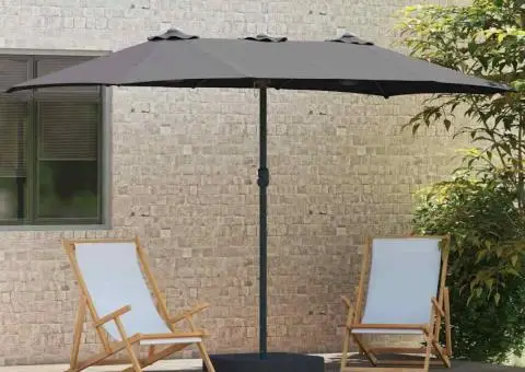 Parasol de Grădină Antracit 385 x 209 x 244 cm țesătură - 3/5