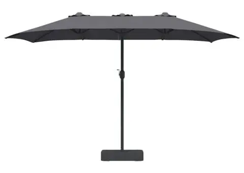 Parasol de Grădină Antracit 385 x 209 x 244 cm țesătură - 4/5