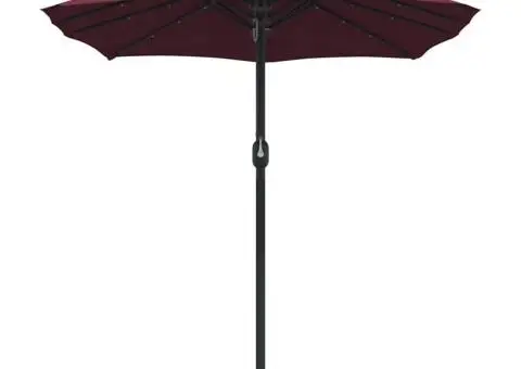 Parasol de Grădină Roșu bordo 385 x 209 x 244 cm țesătură - 5/5