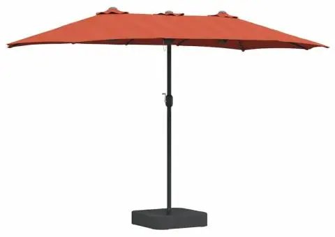 Parasol de Grădină Terracota 385 x 209 x 244 cm țesătură - 2/5