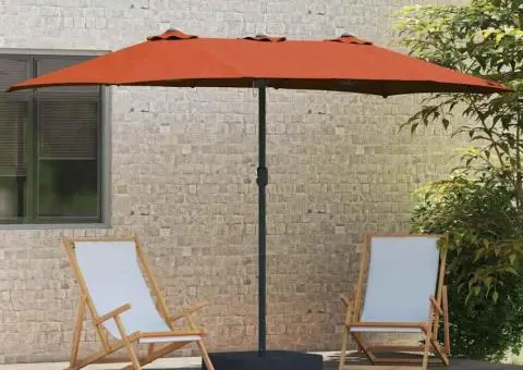 Parasol de Grădină Terracota 385 x 209 x 244 cm țesătură - 3/5