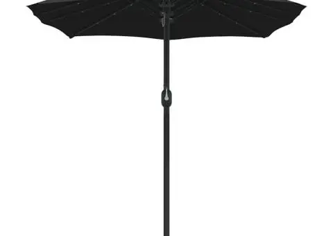 Parasol de Grădină Negru 385 x 209 x 244 cm țesătură - 5/5