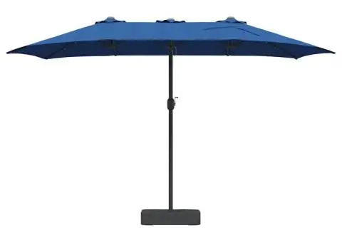 Parasol de Grădină albastru 385 x 209 x 244 cm țesătură - 4/5