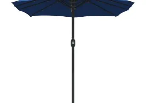 Parasol de Grădină albastru 385 x 209 x 244 cm țesătură - 5/5