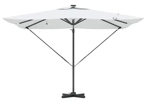 Umbrela Cantilever Roma cu LED-uri solare - Bej - 286 x 285 x 270 cm - Aluminiu - 5/5