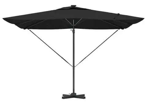 Umbrela de soare Cantilever Roma cu LED-uri - Negru, 286 x 285 x 270 cm, din Aluminiu - 5/5