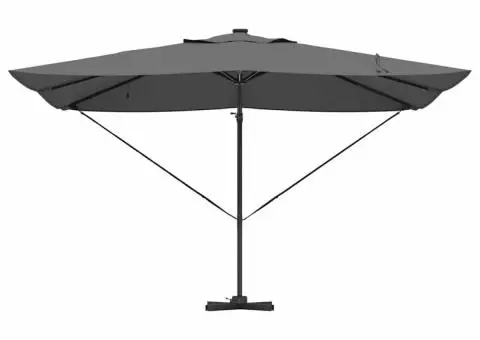 Umbrela cantilever Roma cu LED-uri antracit de 352x251x265 cm, din aluminiu - 5/5