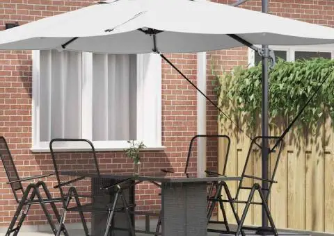 Umbrela parasol Roma cantilever bej 352x251x260 cm din aluminiu - 1/5