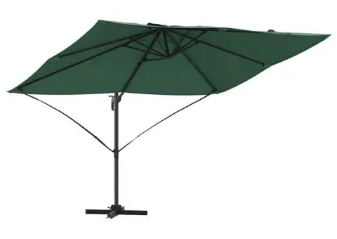 Parasol cantilever Roma verde 352x251x260 cm din aluminiu - 2/5